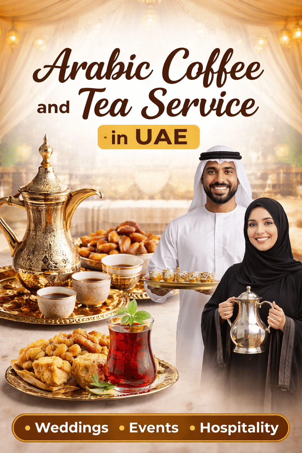 Arabic Coffee and Tea Service in UAE | Traditional Catering for Weddings & Events
