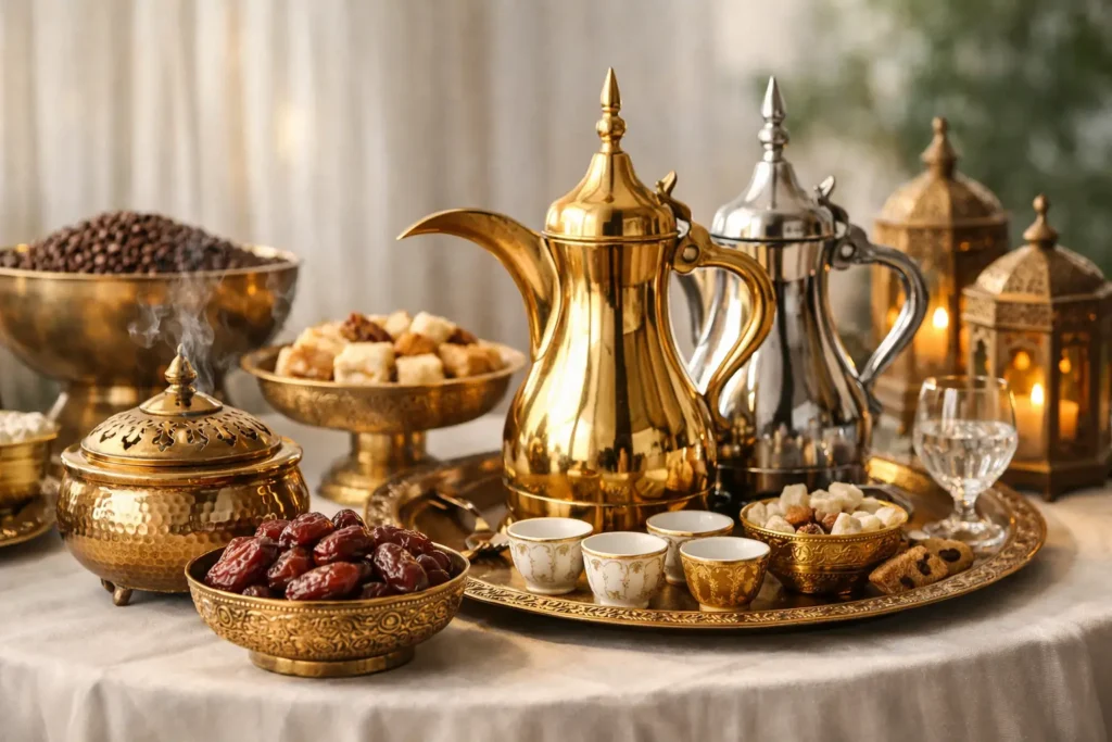 Arabic Coffee Station Setup for Refined Events