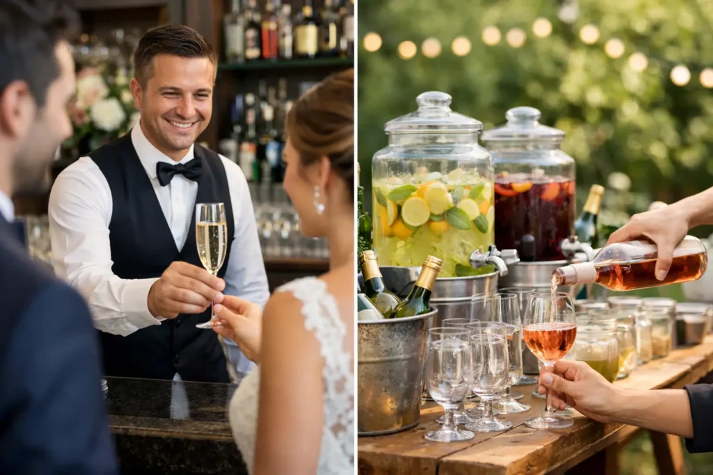 Wedding Beverage Service vs Self Service